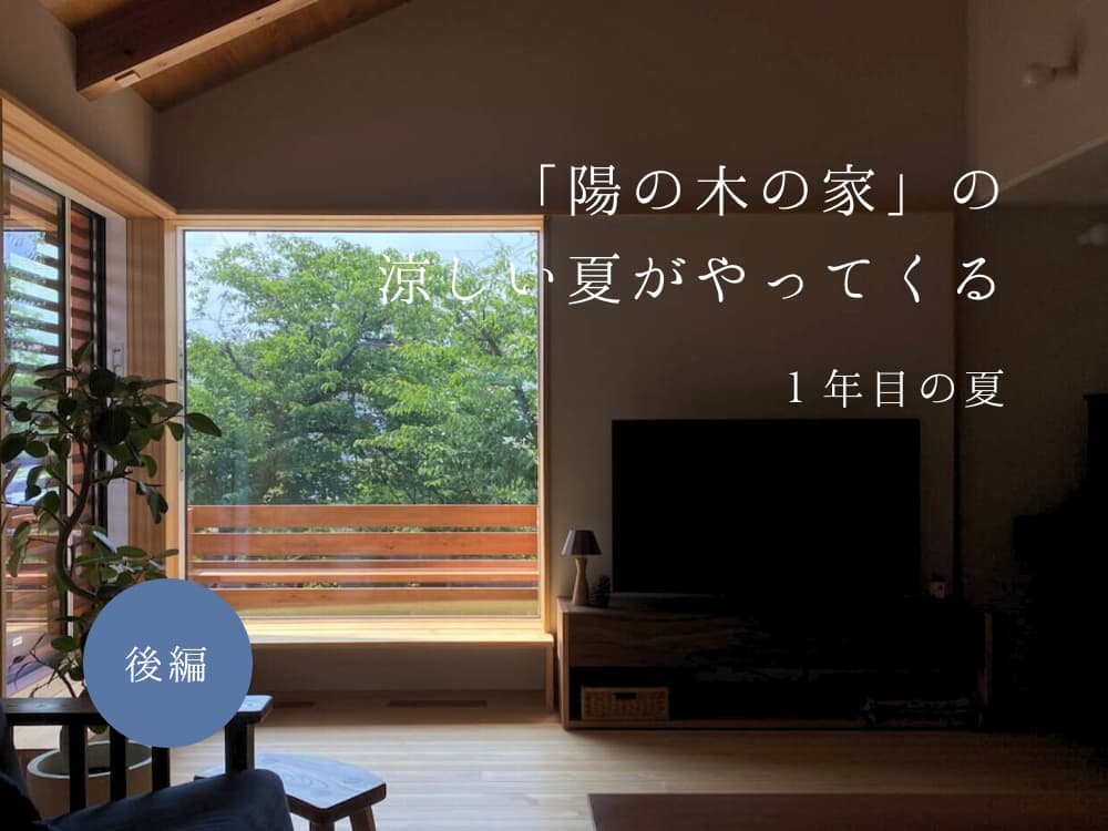 「陽の木の家」の涼しい夏がやってくる　１年目の夏　後編