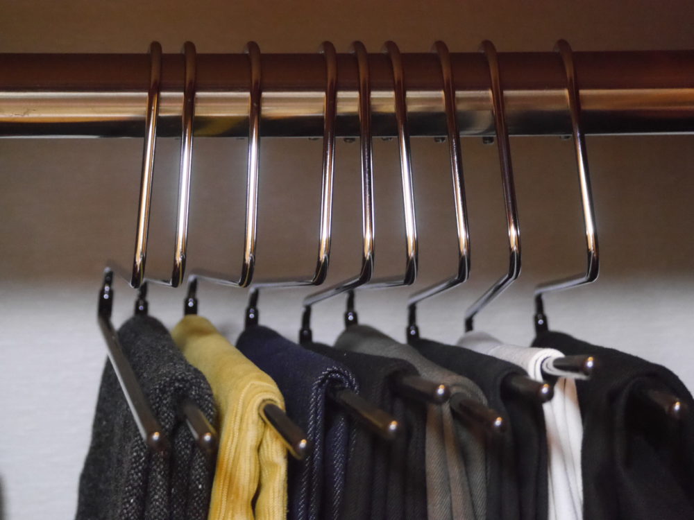 ズボン用。丈が揃い、取り出しもしやすい。滑り落ちないのがGood！