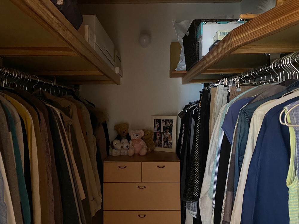 小さな収納でたくさんの洋服がしまえる。それでいて美観的にも気持ちのいいクローゼットに